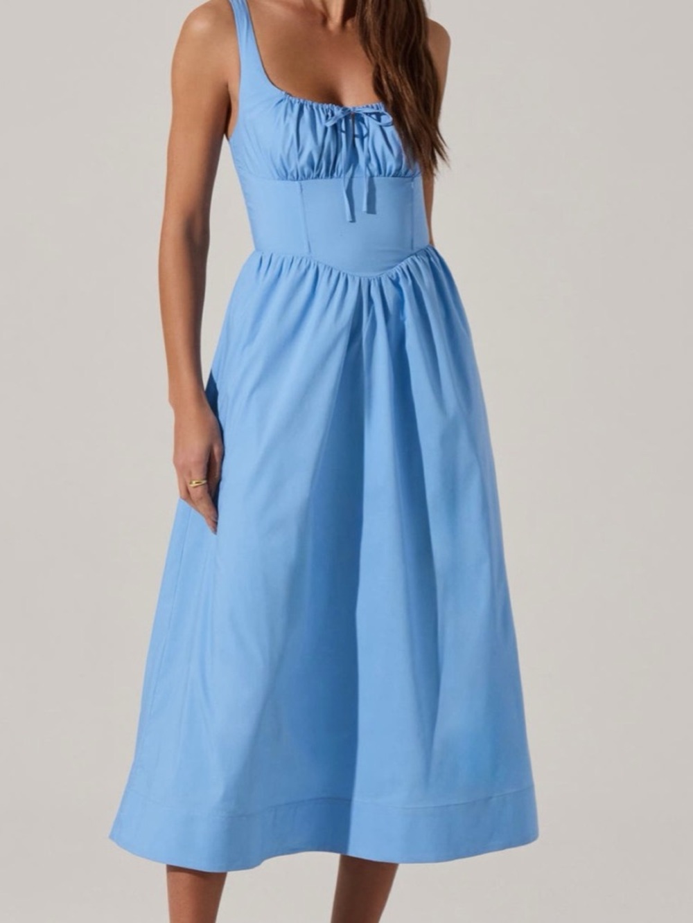ASTR the label corset fit and flare dress